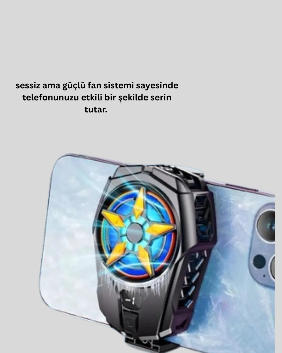 Dijital Göstergeli Evrensel Telefon Soğutma Fanı