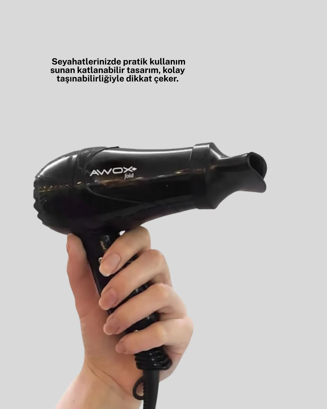 Katlanabilir Saç Kurutma Makinesi Seyahat Tipi Taşınabilir Tasarım