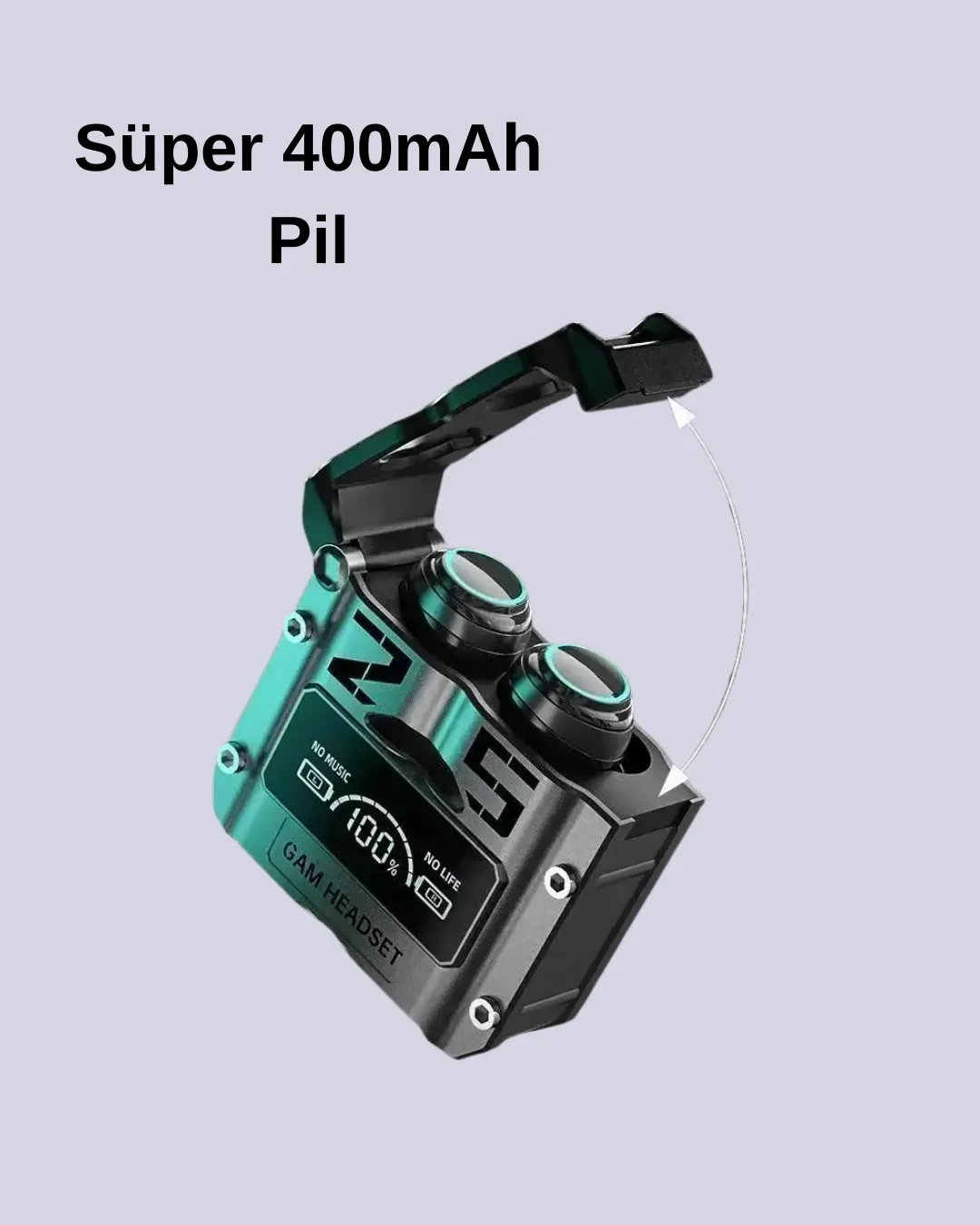 Su Geçirmez Bluetooth Kulak İçi Kablosuz Kulaklık 400mAh Pil